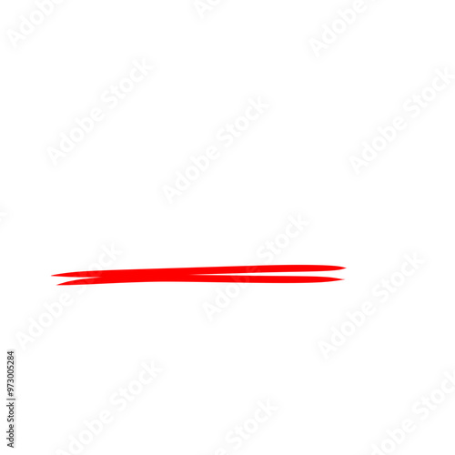 Red brush stroke underline