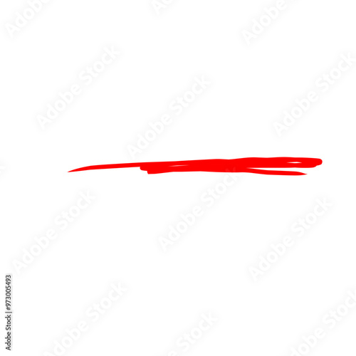 Red brush stroke underline