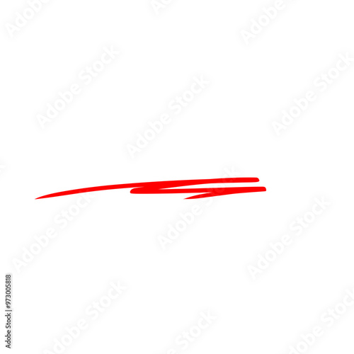 Red brush stroke underline