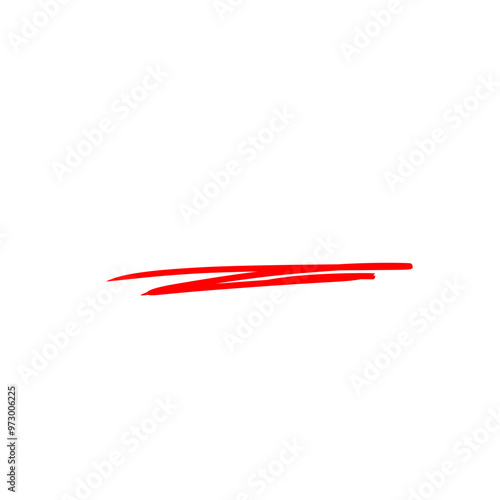 Red brush stroke underline