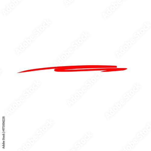 Red brush stroke underline