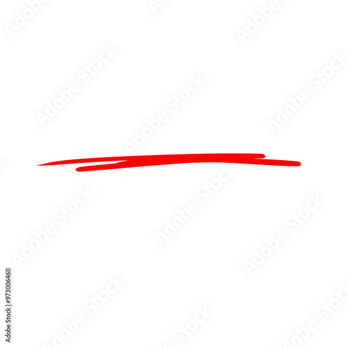 Red brush stroke underline