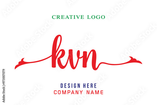 KVN  lettering logo is simple, easy to understand and authoritative photo