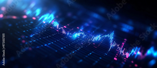 Stock trend chart, technology trend line chart