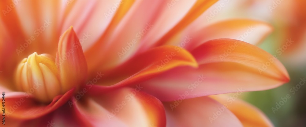 Close-up of vibrant orange flower bud in focus with blurred back Close-up of vibrant orange flower bud in focus with blurred back