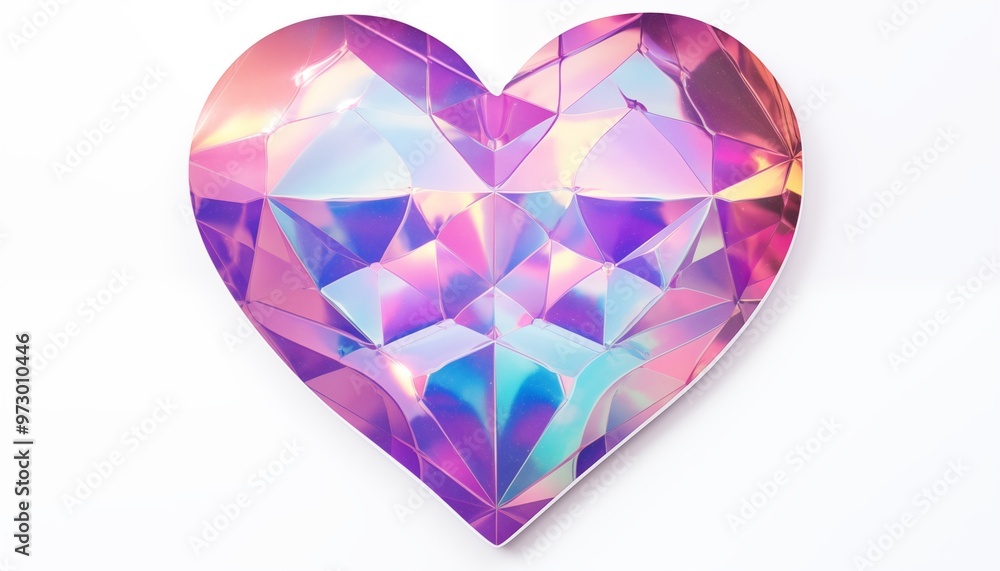 holographic heart shape holographic heart shape