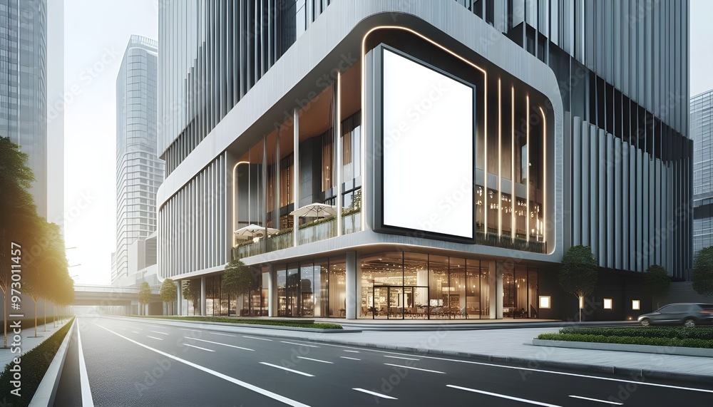 Fototapeta premium blank billboard and front store design