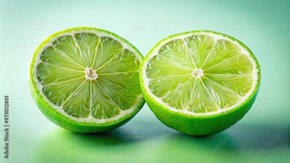 Green lime fruit cut in half, lime, green, fruit, fresh, organic, citrus, vitamin C, juicy, sour, slice, produce, food, healthy Green lime fruit cut in half, lime, green, fruit, fresh, organic, citrus, vitamin C, juicy, sour, slice, produce, food, healthy