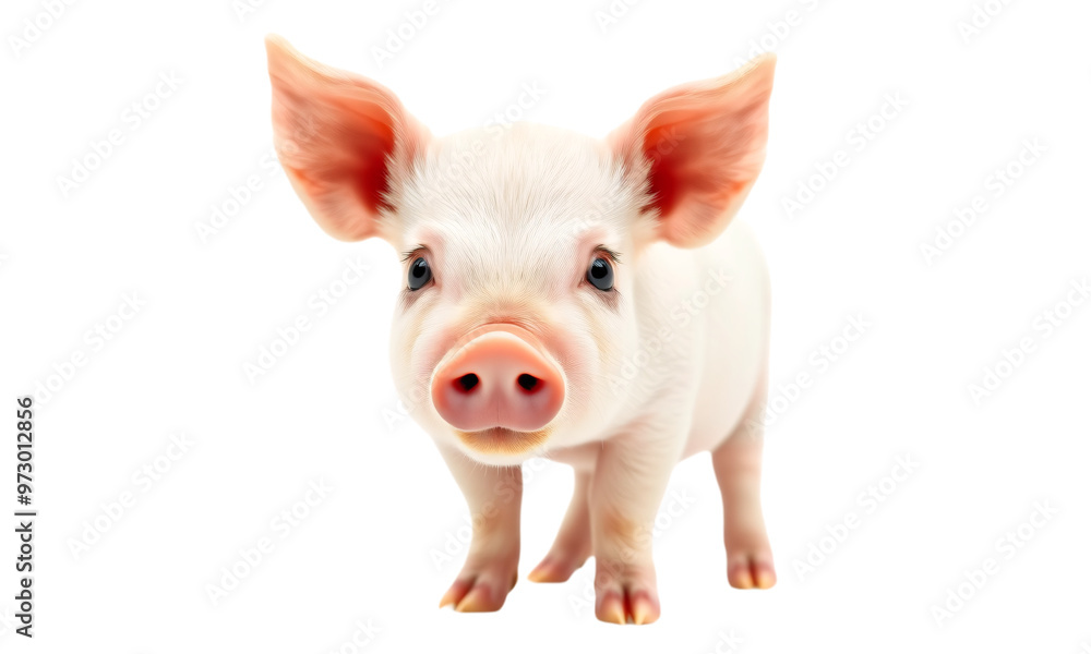 Cute little pig isolated on transparent background Cute little pig isolated on transparent background