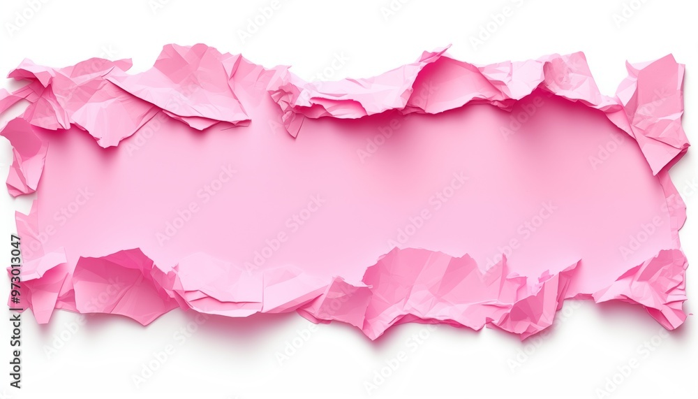 Obraz premium pink paper with ripped edge