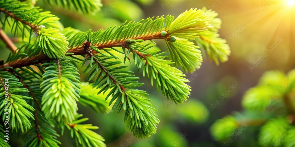 Spruce branches with fresh green needles on a conifer tree in spring, spruce, branches, conifer, tree, spring, green, fresh Spruce branches with fresh green needles on a conifer tree in spring, spruce, branches, conifer, tree, spring, green, fresh
