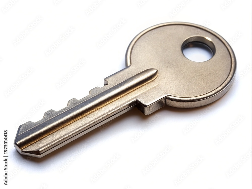 A small, metal key features a distinctive serrated edge and a prominent ring at the top, made for precise unlocking. A small, metal key features a distinctive serrated edge and a prominent ring at the top, made for precise unlocking.