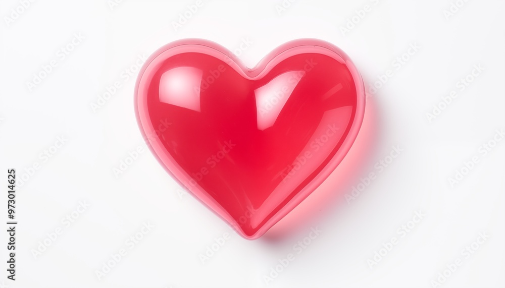 red heart on white red heart on white