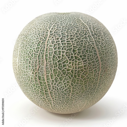  Natural and Fresh Cantaloupe isolated on white background