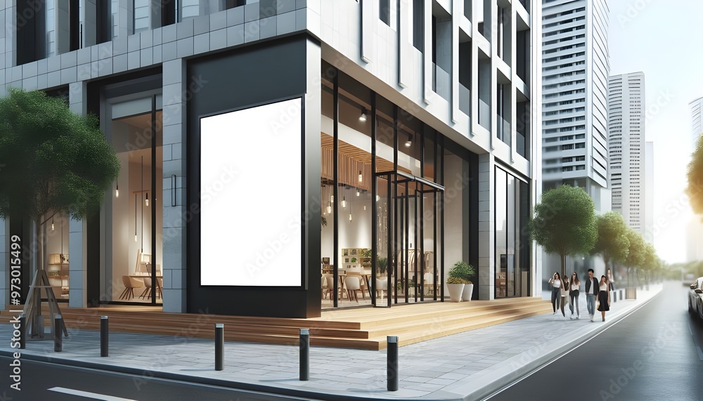 blank billboard and front store design blank billboard and front store design