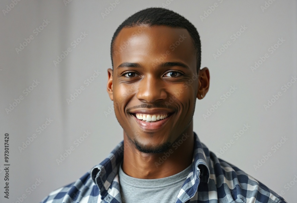 Confident Young African American Male in Casual Attire Isolated on Transparent Background