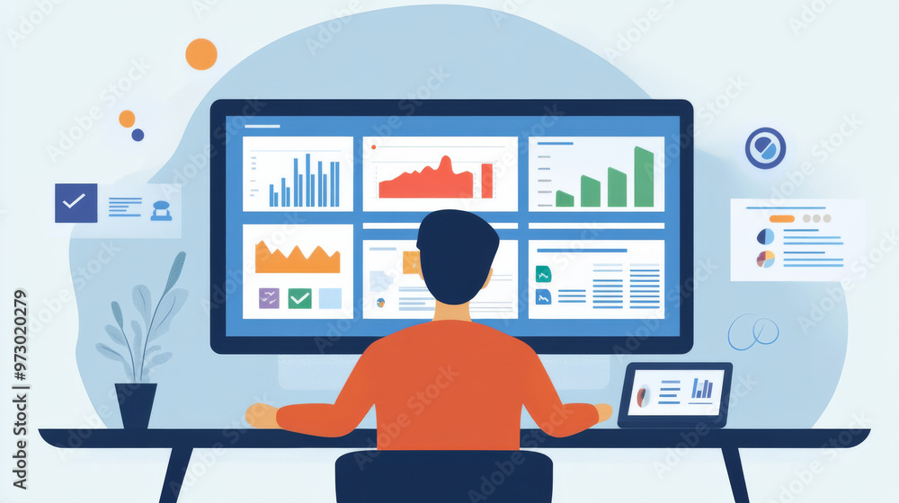 A content creator analyzing revenue streams from different platforms on a laptop screen A content creator analyzing revenue streams from different platforms on a laptop screen