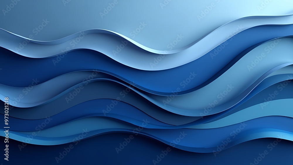 Wave-like design in varying shades of blue, creating a modern and dynamic background. Ideal for use in graphic design, presentations, or as a website backdrop.