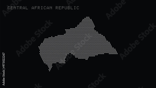 Central African Republic Vector Dot Map