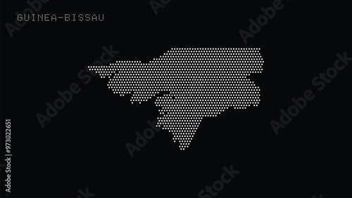 Guinea -Bissau Vector Dot Map