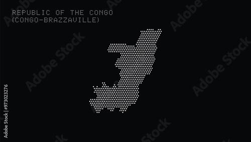 Republic of the Congo Vector Dot Map photo