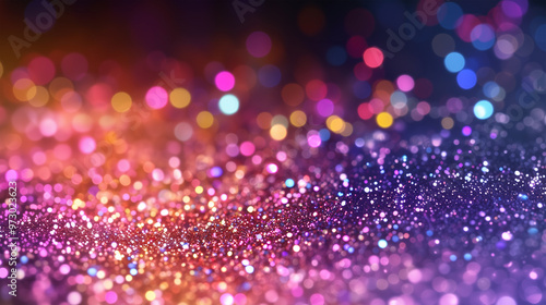 Abstract Color Patterns with Smooth Glitter Texture in the Background – Close-Up of Vibrant, Multi-Colored Surface with a Flat, Elegant Finish Ideal for Backgrounds, Designs, and Visuals.