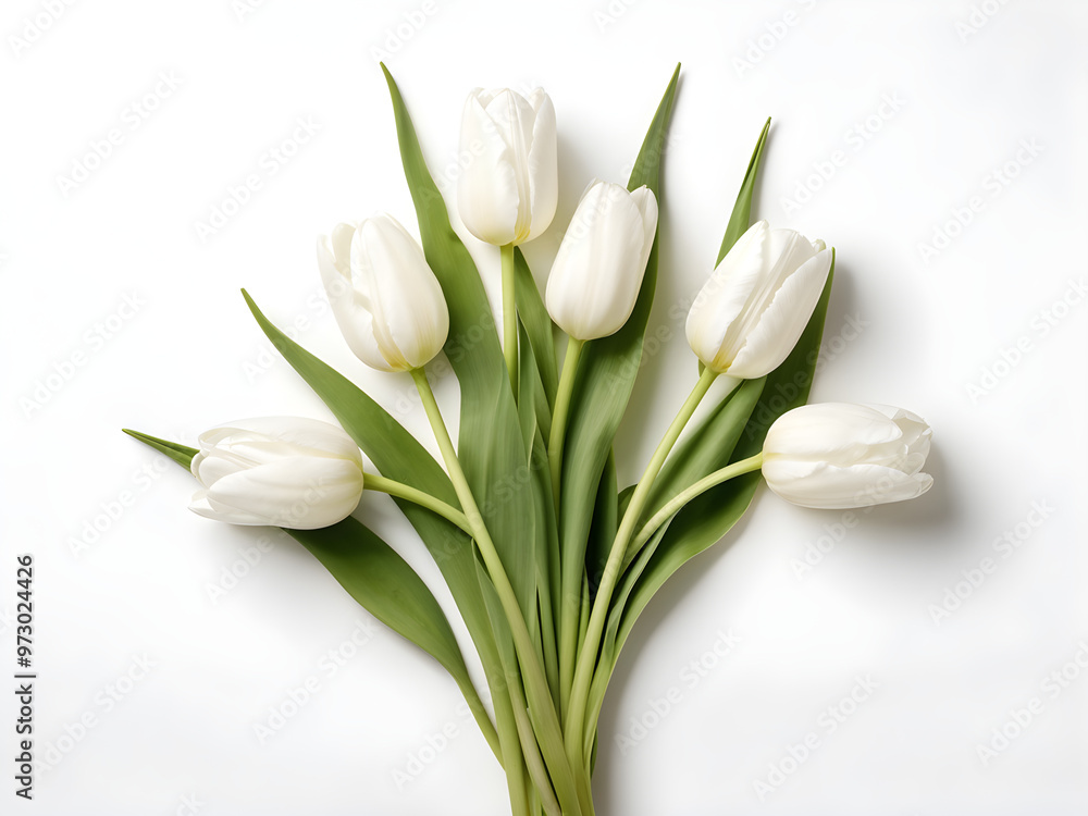 white tulips isolated on white with clipping path
white tulips isolated on white with clipping path