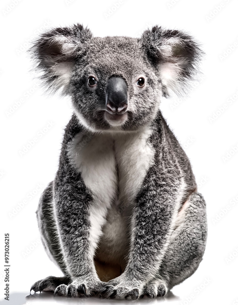 Fototapeta premium cute australia koala isolated on white background