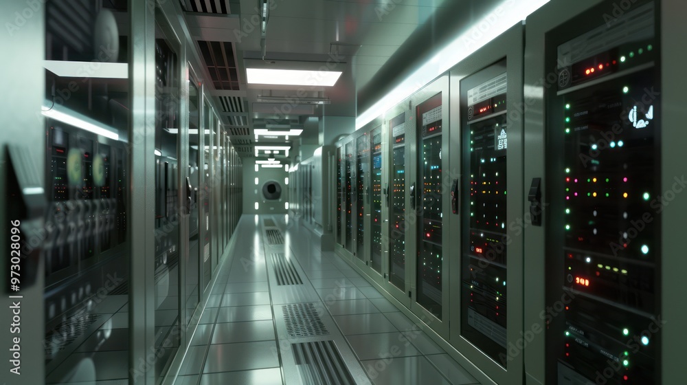 Naklejka premium Server Room Interior