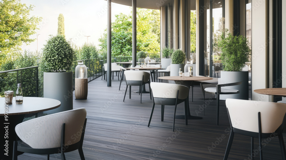 the design of the outdoor rooftop restaurant on the modern luxury hotel with the view of the sky and city the design of the outdoor rooftop restaurant on the modern luxury hotel with the view of the sky and city