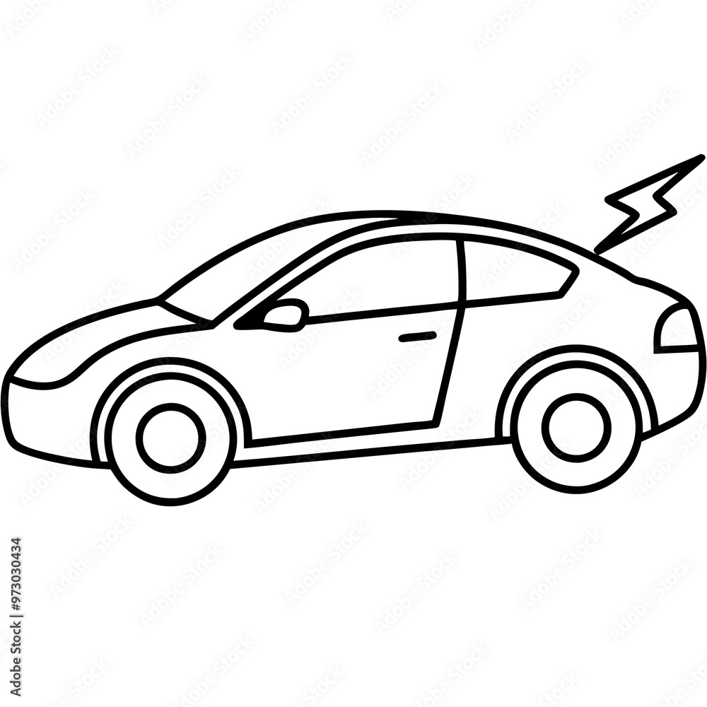 electro car outline coloring book page line art drawing electro car outline coloring book page line art drawing