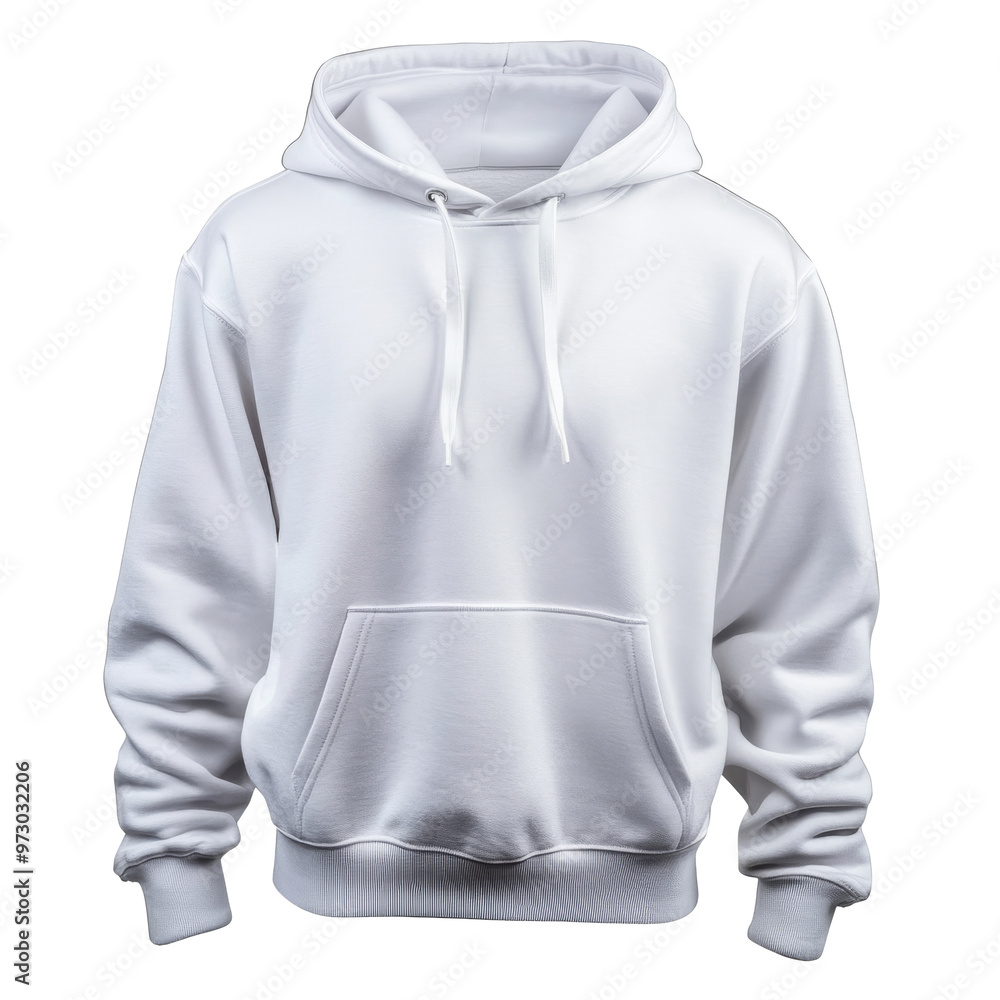 Cozy white hoodie on neutral backdrop isolated transparent Cozy white hoodie on neutral backdrop isolated transparent