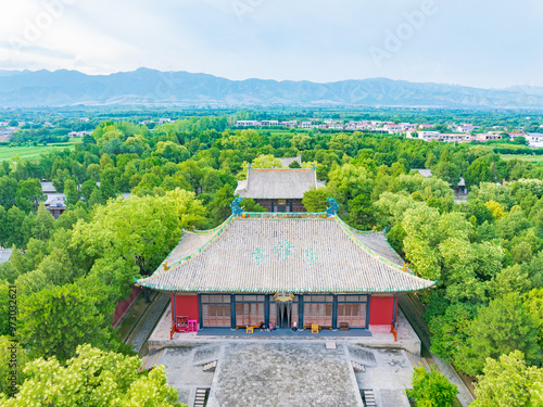 Aerial photography of Yongle Palace in Ruicheng County, Yuncheng, Shanxi photo