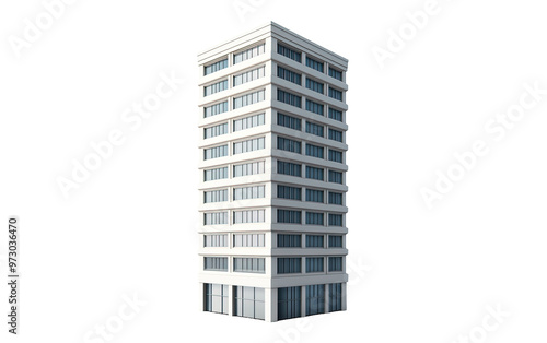 Wallpaper Mural Building 3d render isolated on white or transparent background Torontodigital.ca