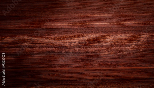 Dark mahogany wood texture with depth of field on a classic background