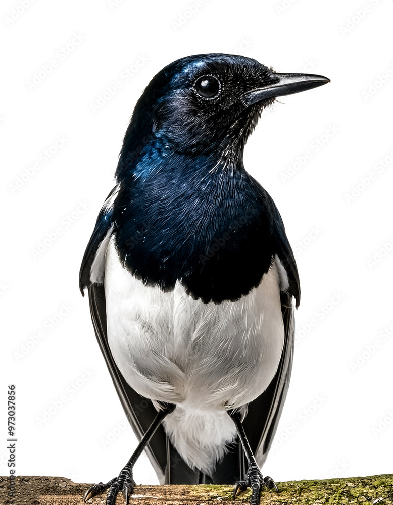 Fototapeta premium Magpie Robin isolated on white background