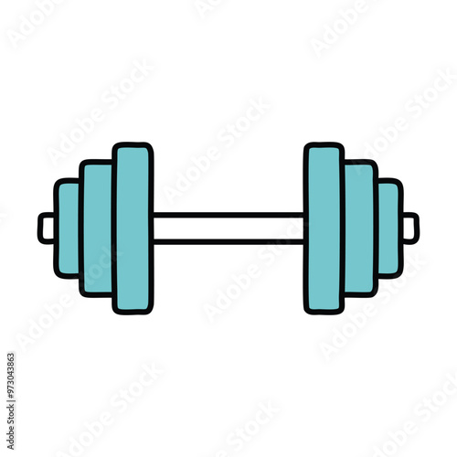 Dumbell Drawing Design Vector Illustration Clipart Eps