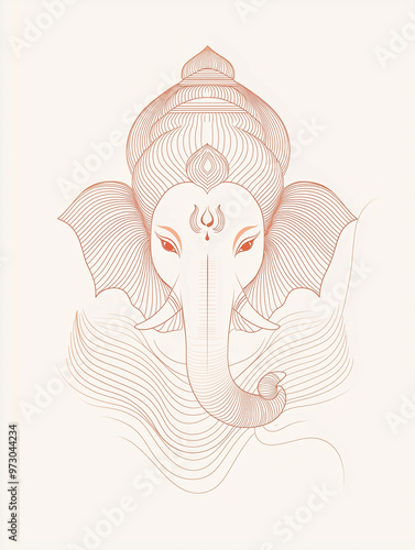 Minimalist line-art of Lord...