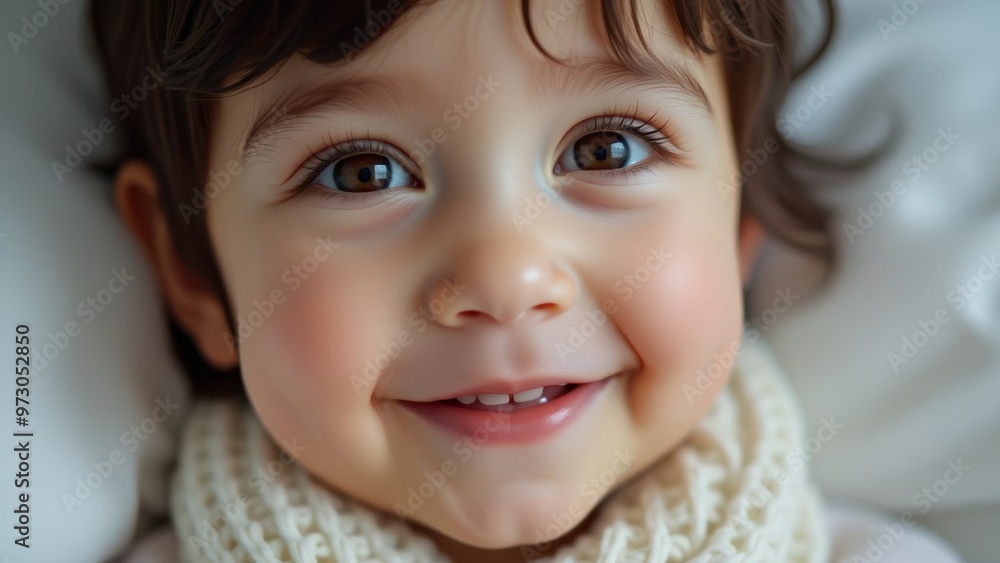 Portrait of a happy child smiling. Portrait of a happy child smiling.