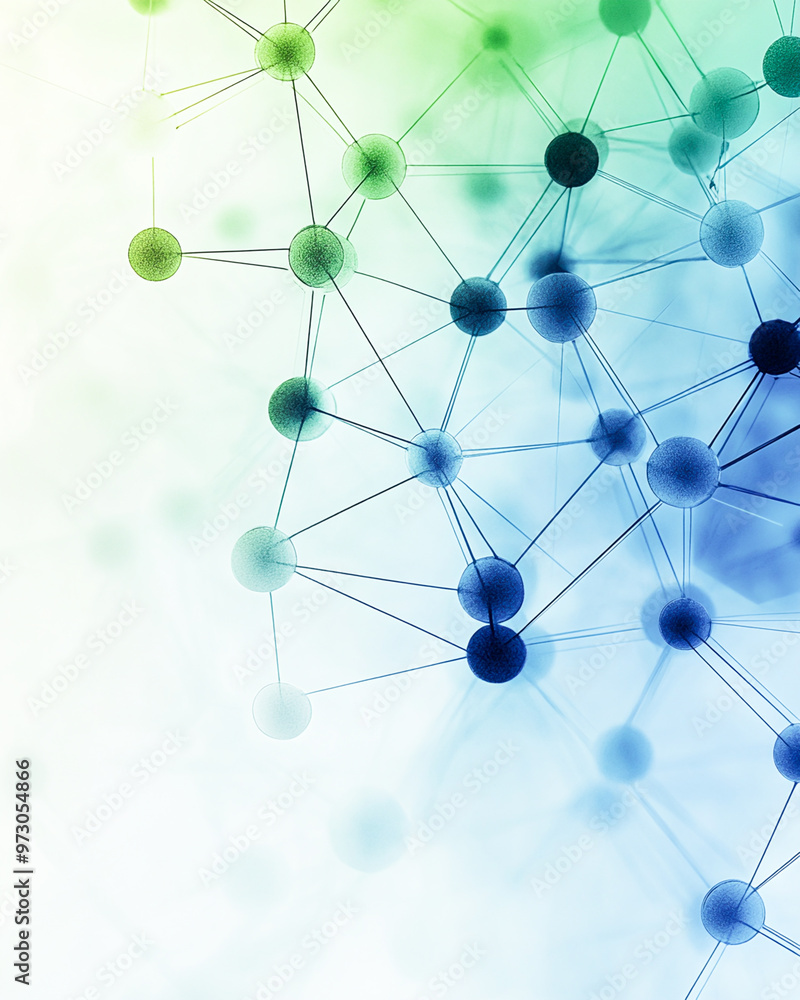 Abstract Business Networking Connections in Minimalist Design with Blue and Green Palette Abstract Business Networking Connections in Minimalist Design with Blue and Green Palette