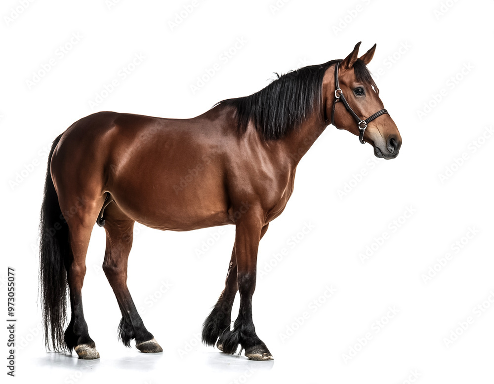 adult horse animal isolated on white background adult horse animal isolated on white background