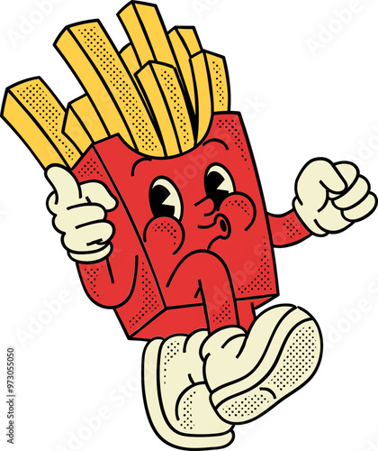 French Fries Cartoon Character
