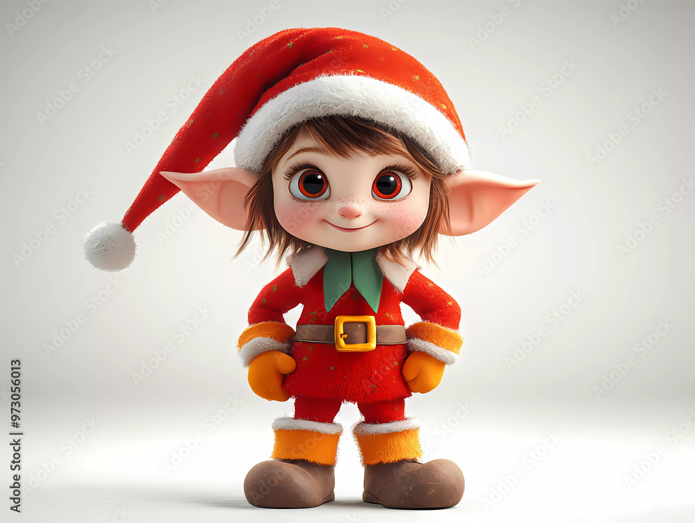 Christmas elf, cartoon character Christmas elf, cartoon character