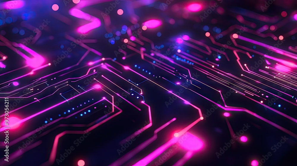 A digital abstract background with a circuit board pattern, featuring glowing lines and nodes. A digital abstract background with a circuit board pattern, featuring glowing lines and nodes.