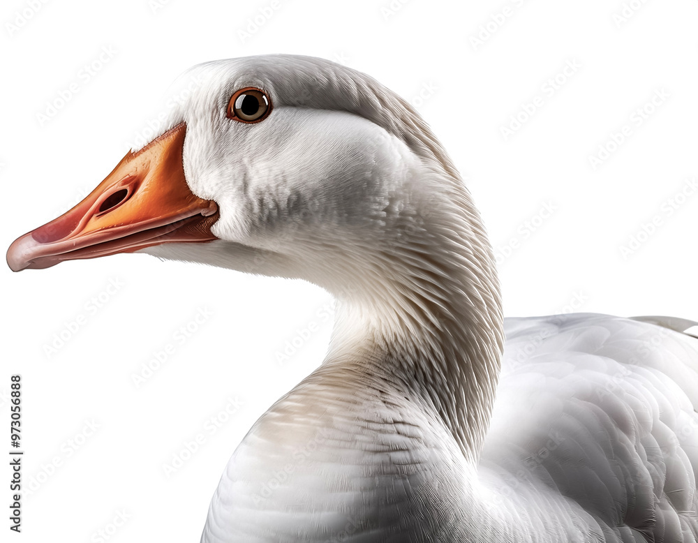 white goose isolated on white background white goose isolated on white background