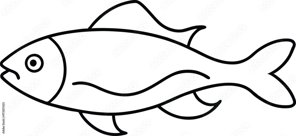 Joyful Fish in the Water Vector Illustration Kids Coloring Book Design
Joyful Fish in the Water Vector Illustration Kids Coloring Book Design