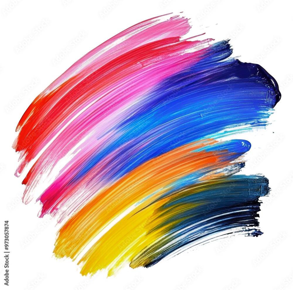 PNG Colorful strokes on a white canvas PNG Colorful strokes on a white canvas