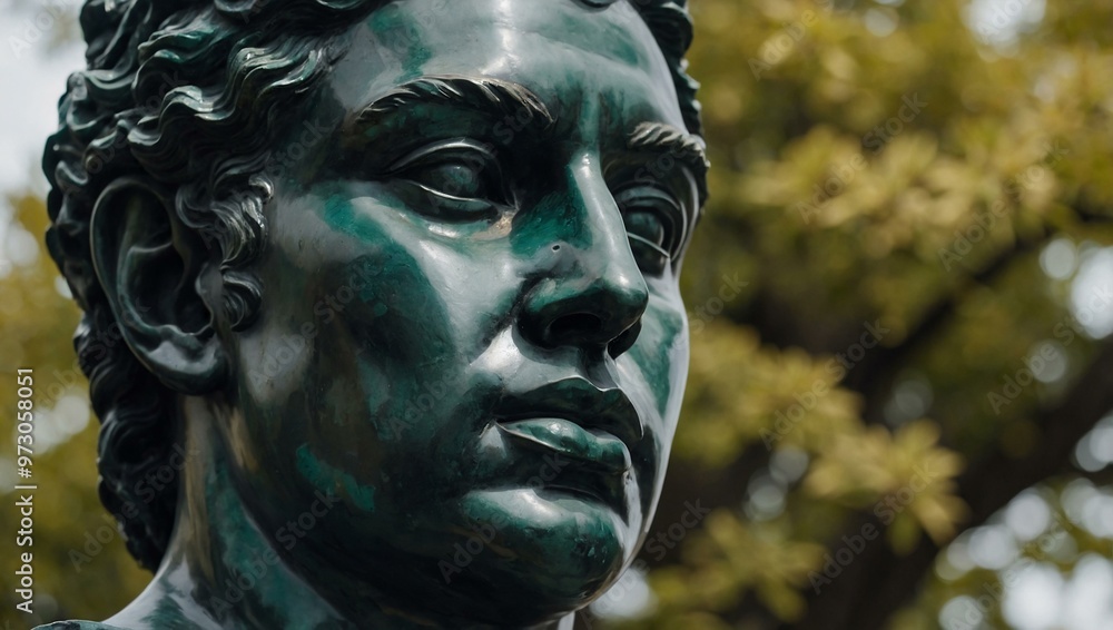 Close-up of a statue's face, ideal for artistic contexts. Close-up of a statue's face, ideal for artistic contexts.