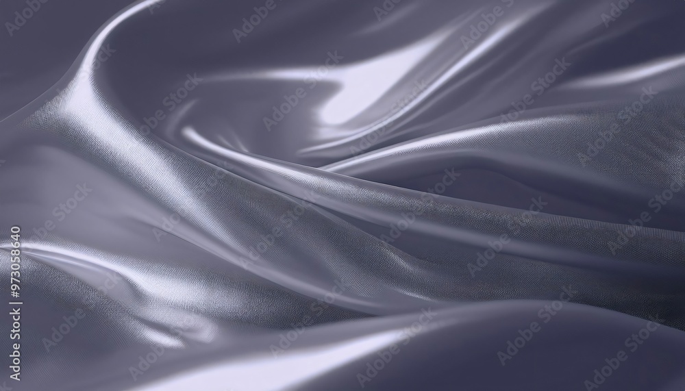 Elegant and luxurious background created by flowing, smooth silver fabric in soft folds Elegant and luxurious background created by flowing, smooth silver fabric in soft folds