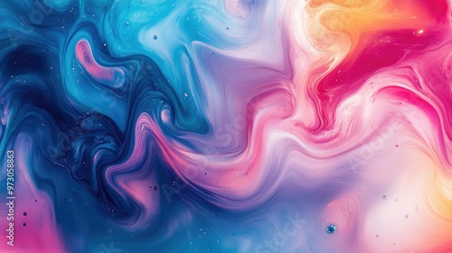 A liquid abstract background with swirling colors and a marble-like texture.